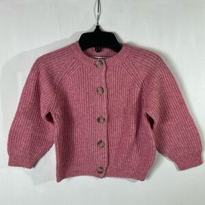 Old Navy Girls Cardigan Sweater Pink Button Down Long Sleeve Sz 18-24 Months NWT